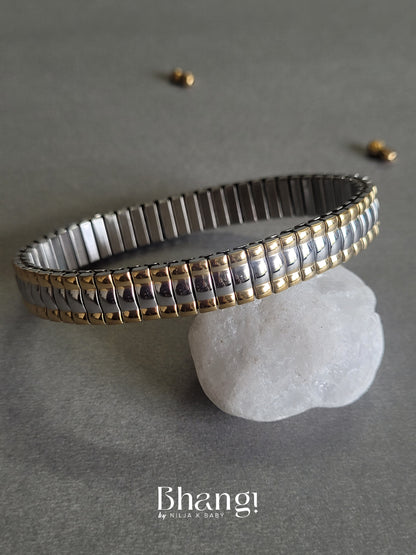 Two-Tone Interlocking Bracelet