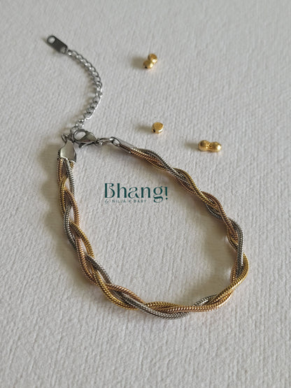 Braided Tri-Tone Bracelet