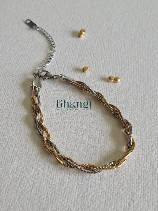 Braided Tri-Tone Bracelet