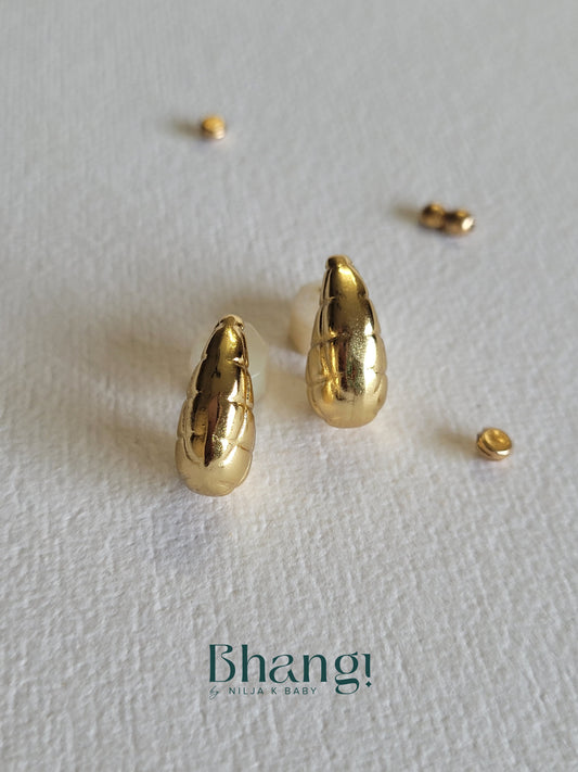 Textured Teardrop Studs