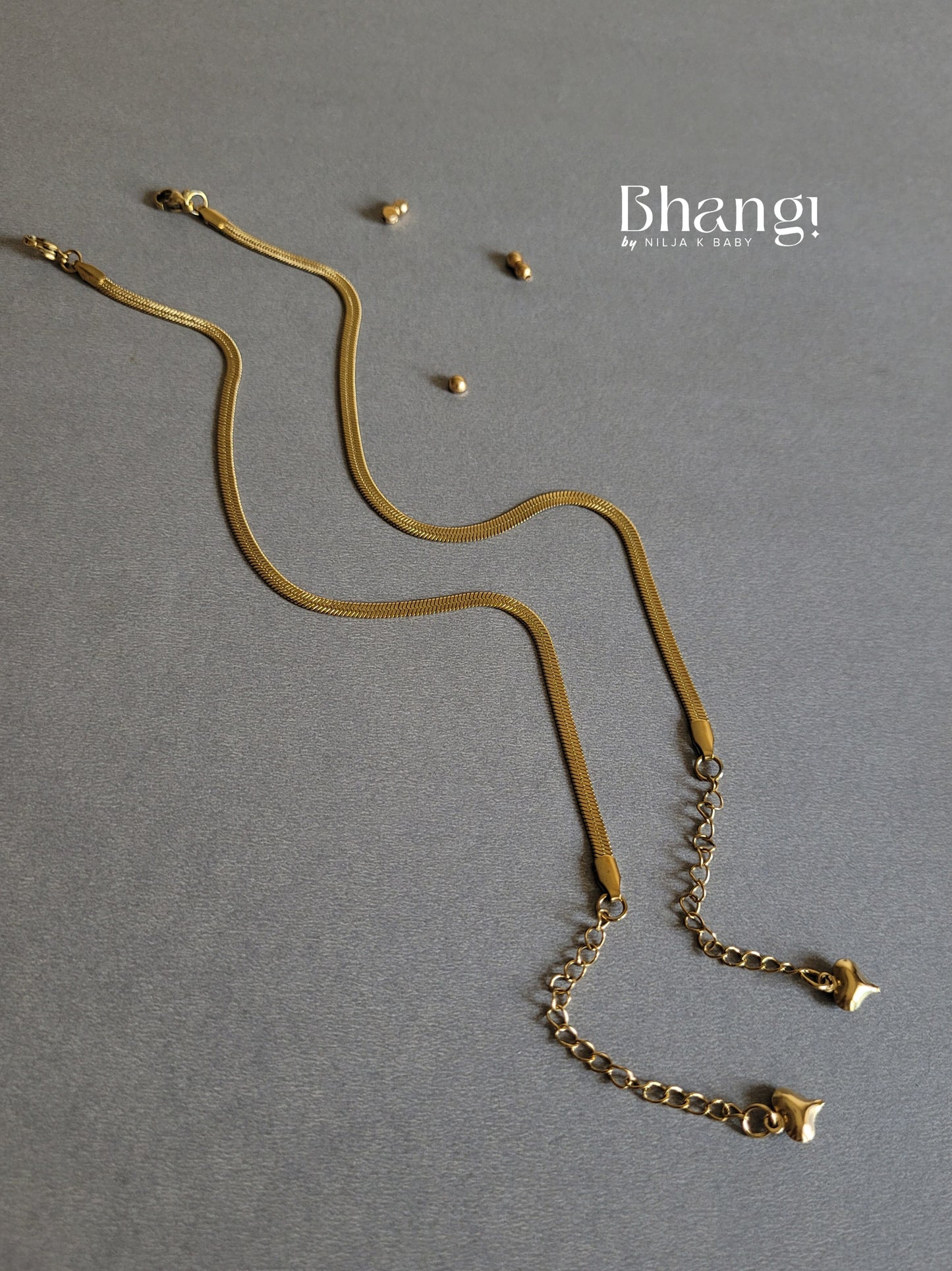 Layered Gold-Tone Anklet with Star Charms