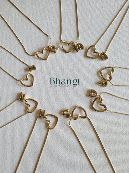 Personalized Initial & Heart Necklace