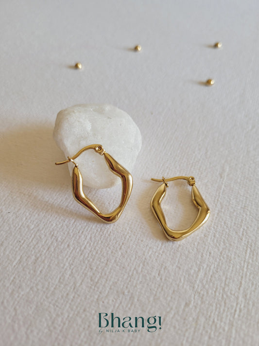 Organic Hoop Earrings