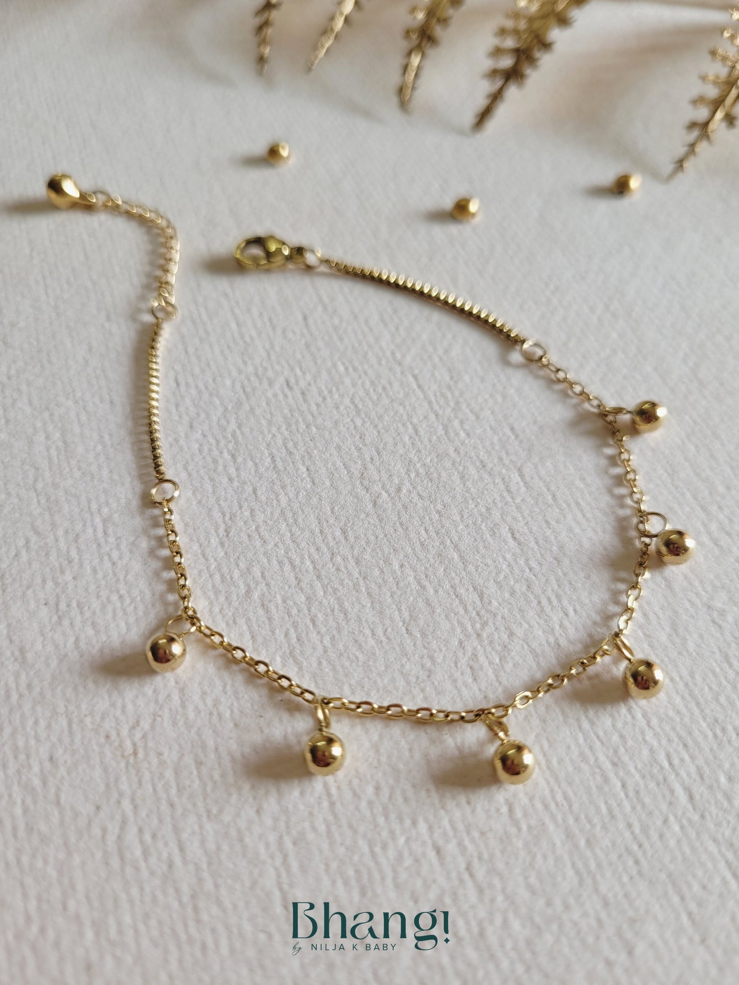 Gold-Tone Minimalist Bell Bracelet