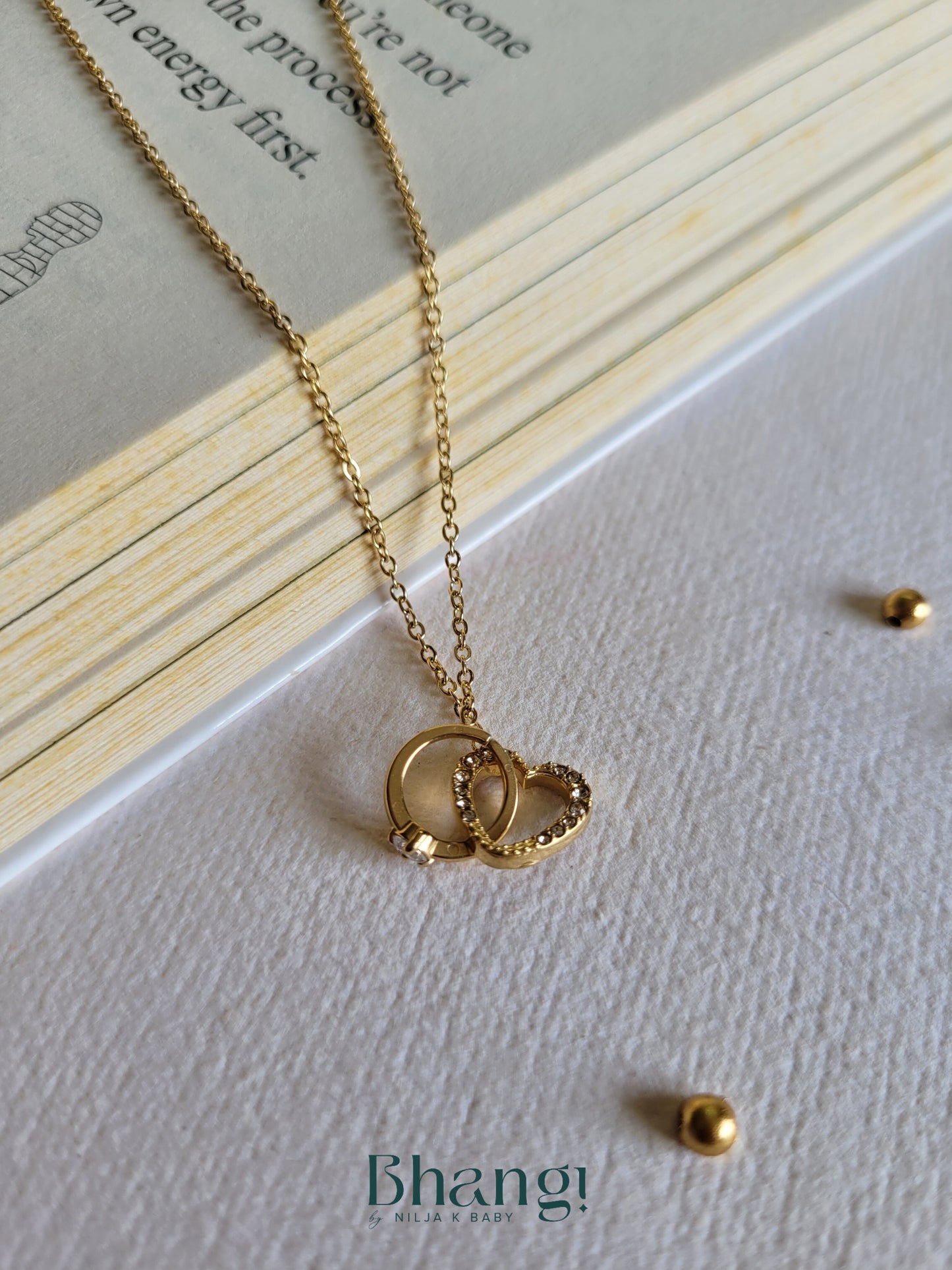 Interlocking Ring Pendant Necklace