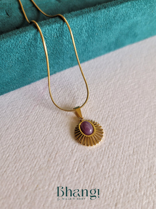 Amethyst Statement Pendant Necklace