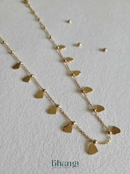 Dainty Heart Drop Necklace