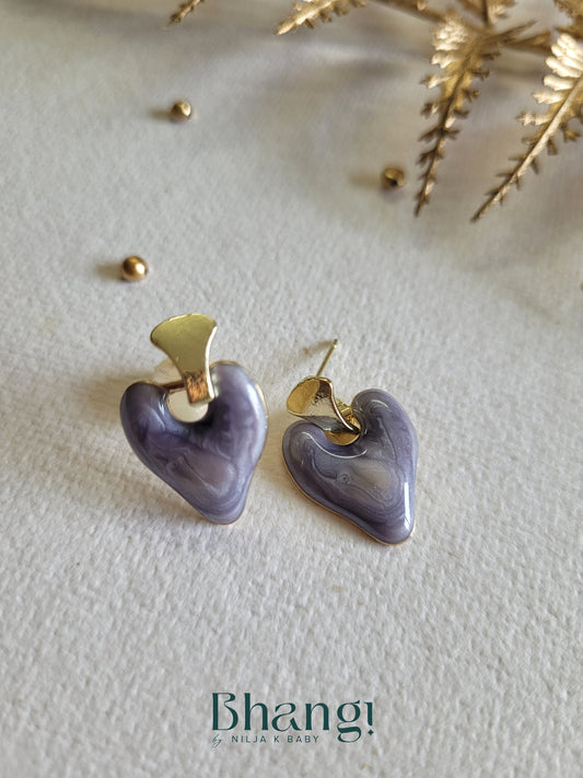 Abstract Heart Earrings