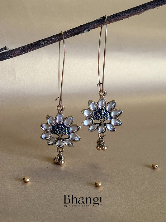 Antique Floral Drop Earrings
