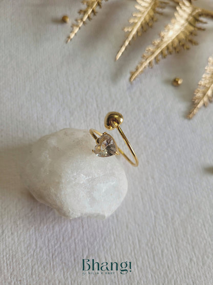 Minimalist Bead & Stone Ring