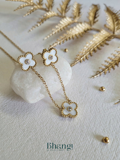 White Petal Clover Set