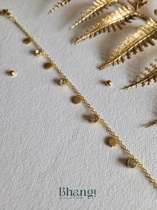 Golden Sun Charm Bracelet