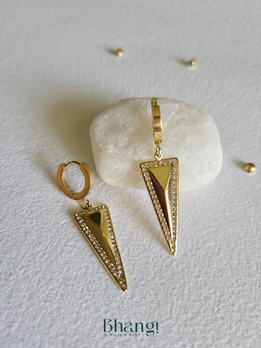 Pyramid Drop Earrings