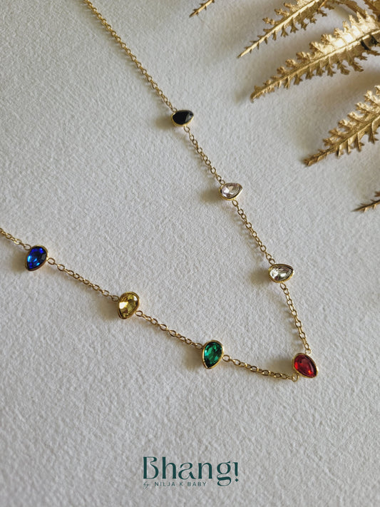 Rainbow Cascade Necklace