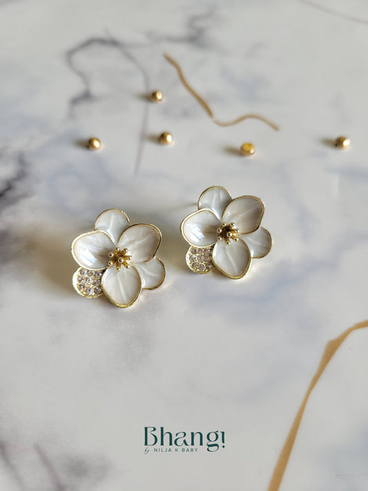 Ivory Bloom Studs