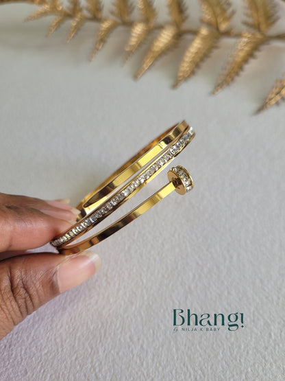 Luxe Curve Crystal Bangle