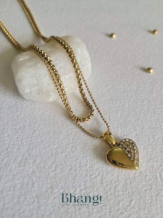 Golden Heartbeat Necklace