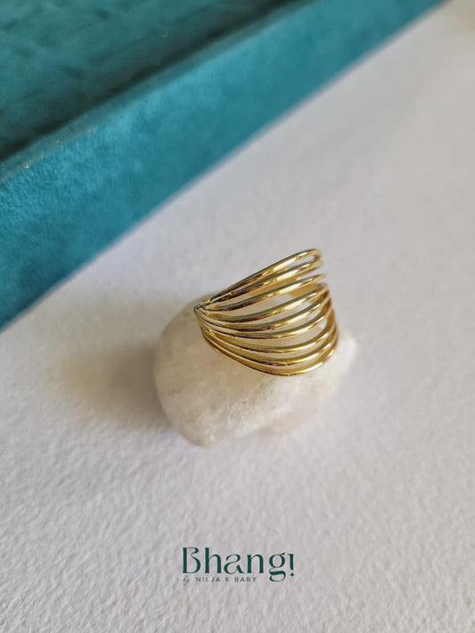 Golden Cascade Ring