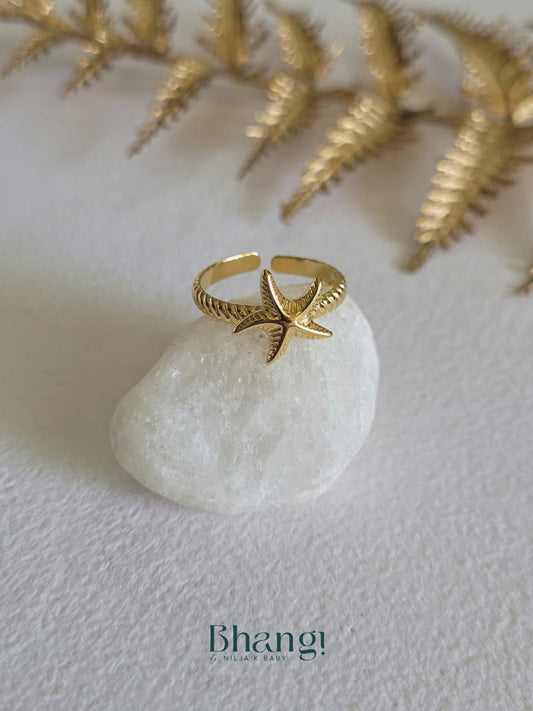 Starfish Charm Ring