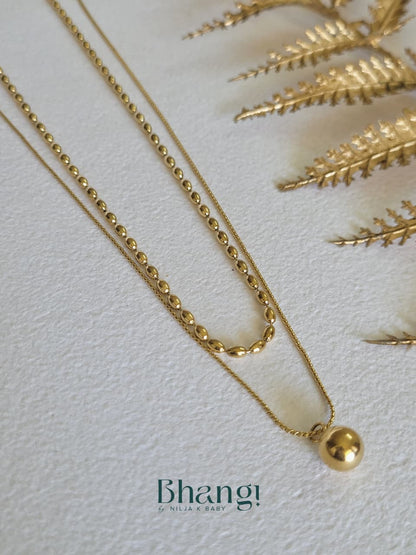 Golden Aura Layered Necklace