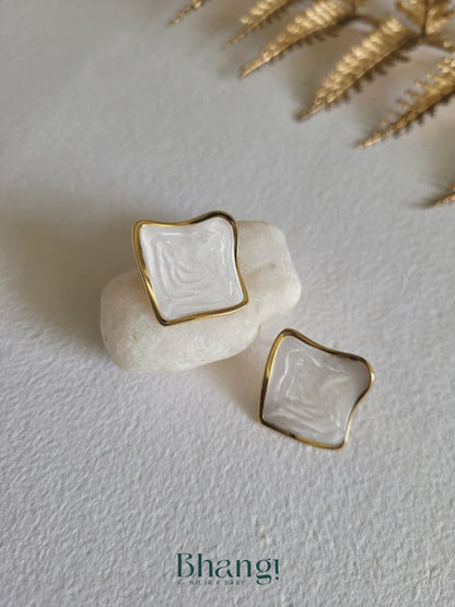 Ivory Glow Studs