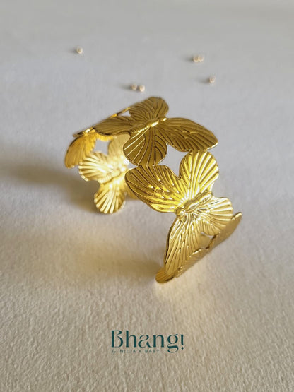 Golden Wings Butterfly Bangle