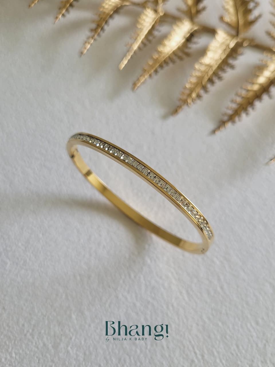 Crystal Line Sleek Bangle