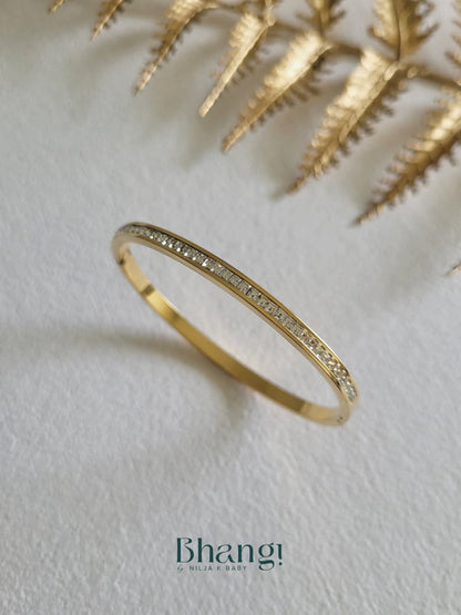 Crystal Line Sleek Bangle