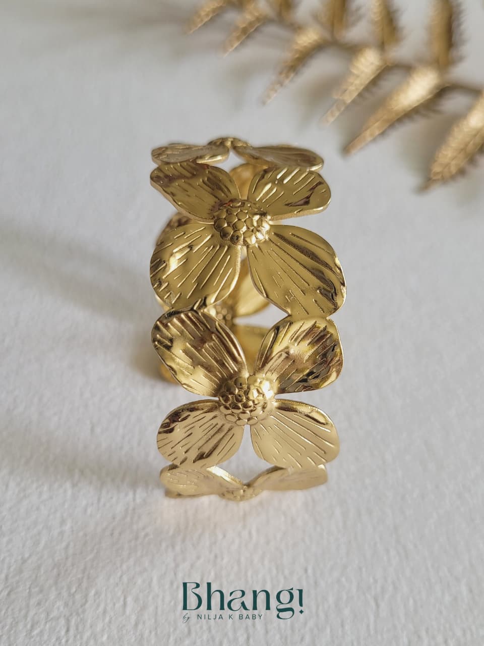 Golden Blossom Cuff
