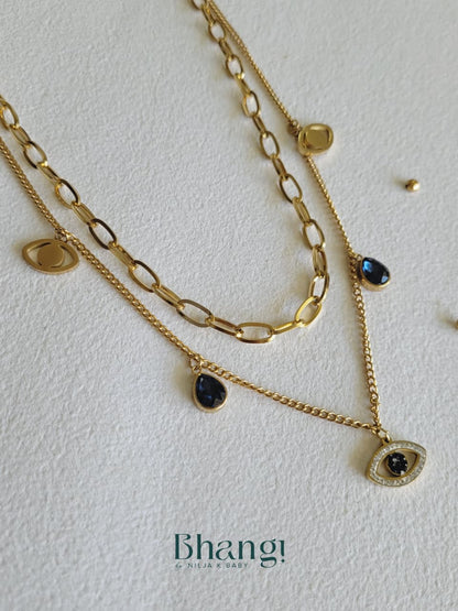 Midnight Gaze Layered Necklace
