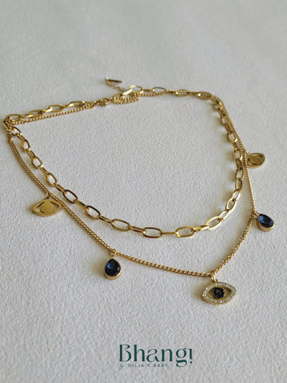 Midnight Gaze Layered Necklace