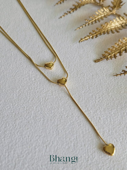 Golden Hearts Necklace
