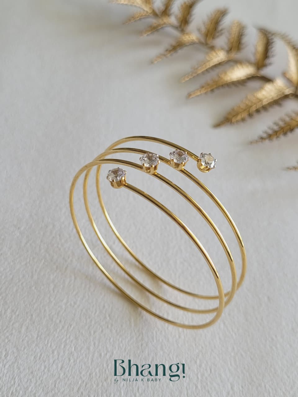 Celeste Crystal Spiral Bangle