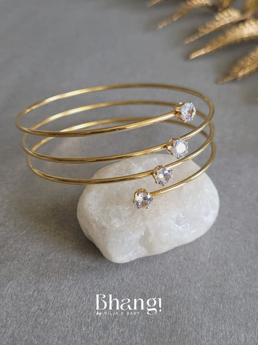 Celeste Crystal Spiral Bangle