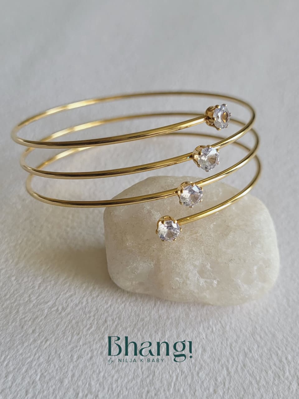 Celeste Crystal Spiral Bangle