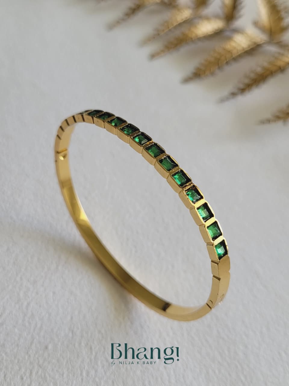 Emerald Luxe Bangle