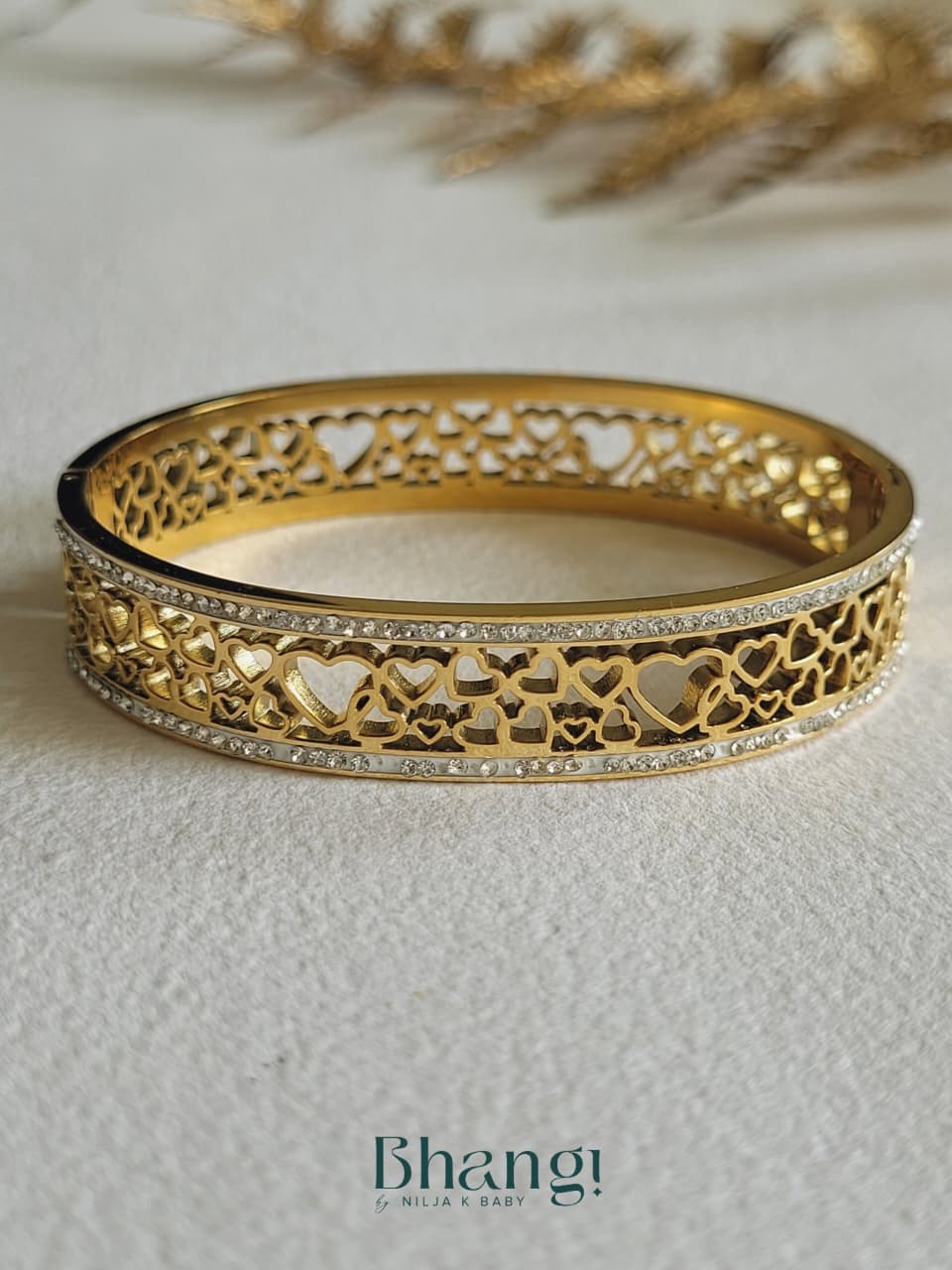 Eternal Hearts Crystal Bangle