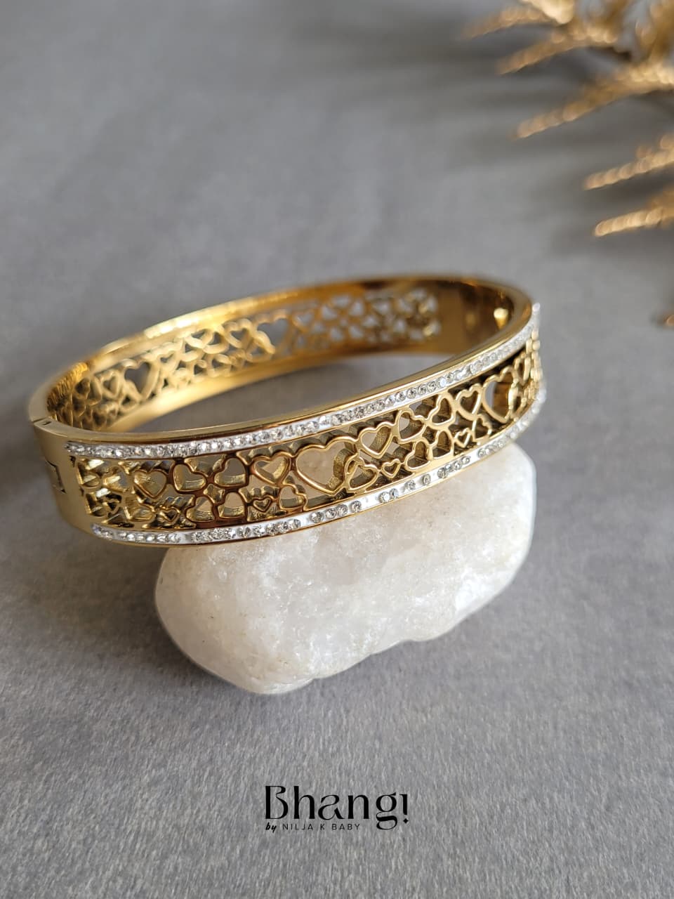 Eternal Hearts Crystal Bangle