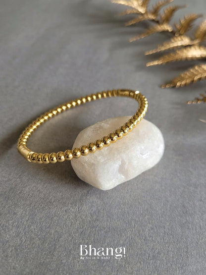 Golden Bead Luxe Bangle