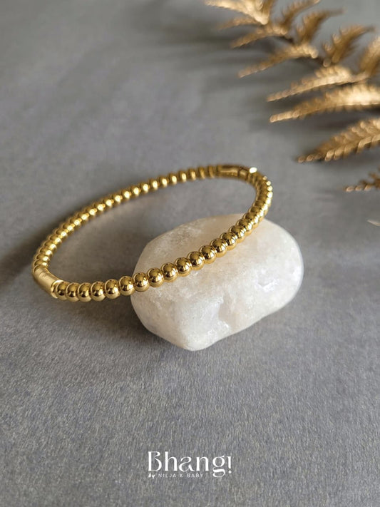 Golden Bead Luxe Bangle