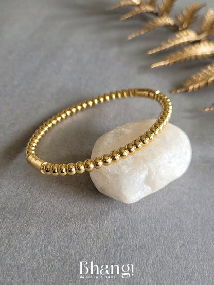 Golden Bead Luxe Bangle