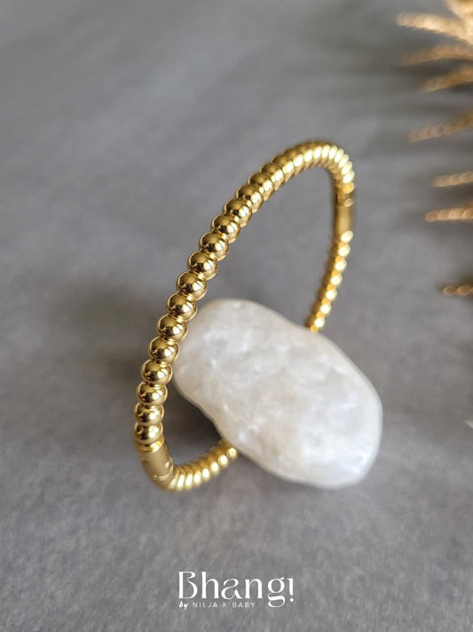 Golden Bead Luxe Bangle