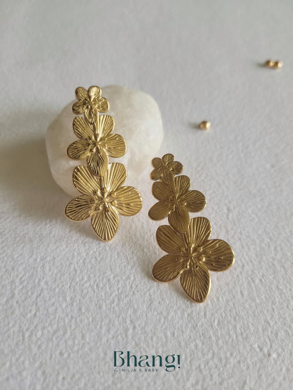 Golden Bloom Cascade Earrings