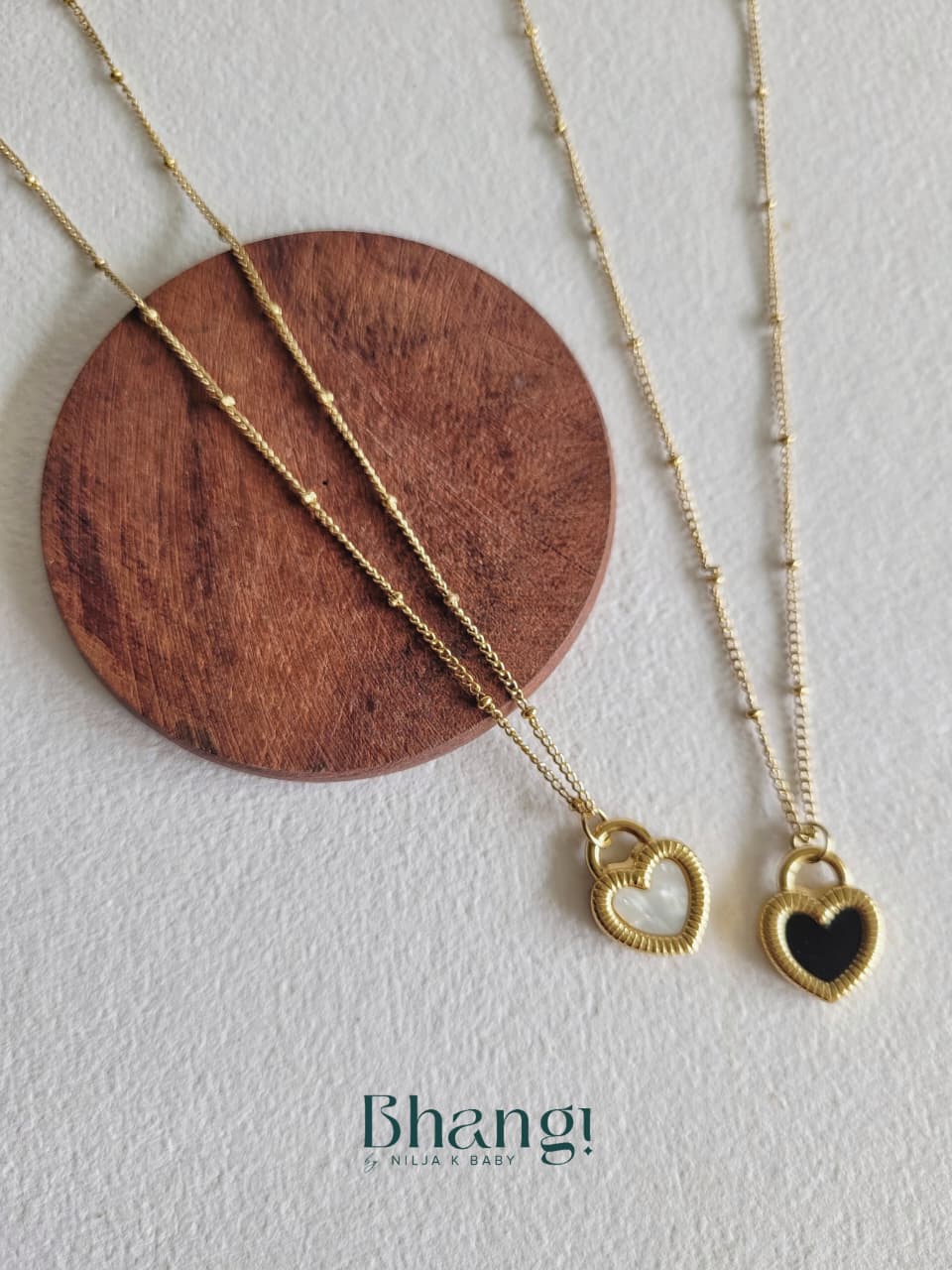 Reversible Heart Charm Necklace