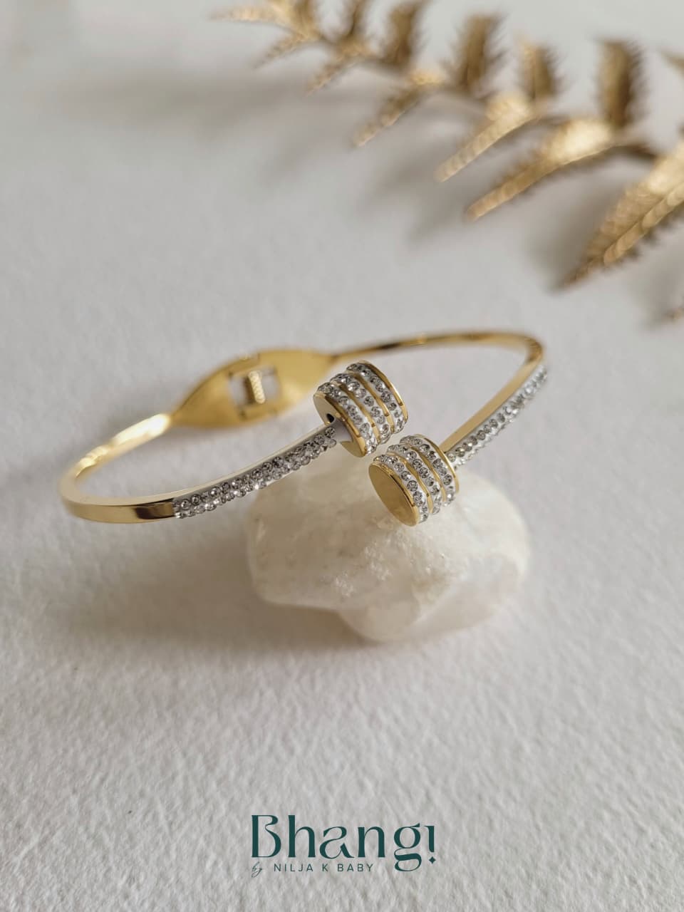 Lustre Loop Pavé Bangle