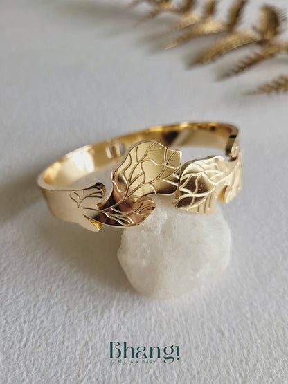 Golden Leaf Harmony Bangle