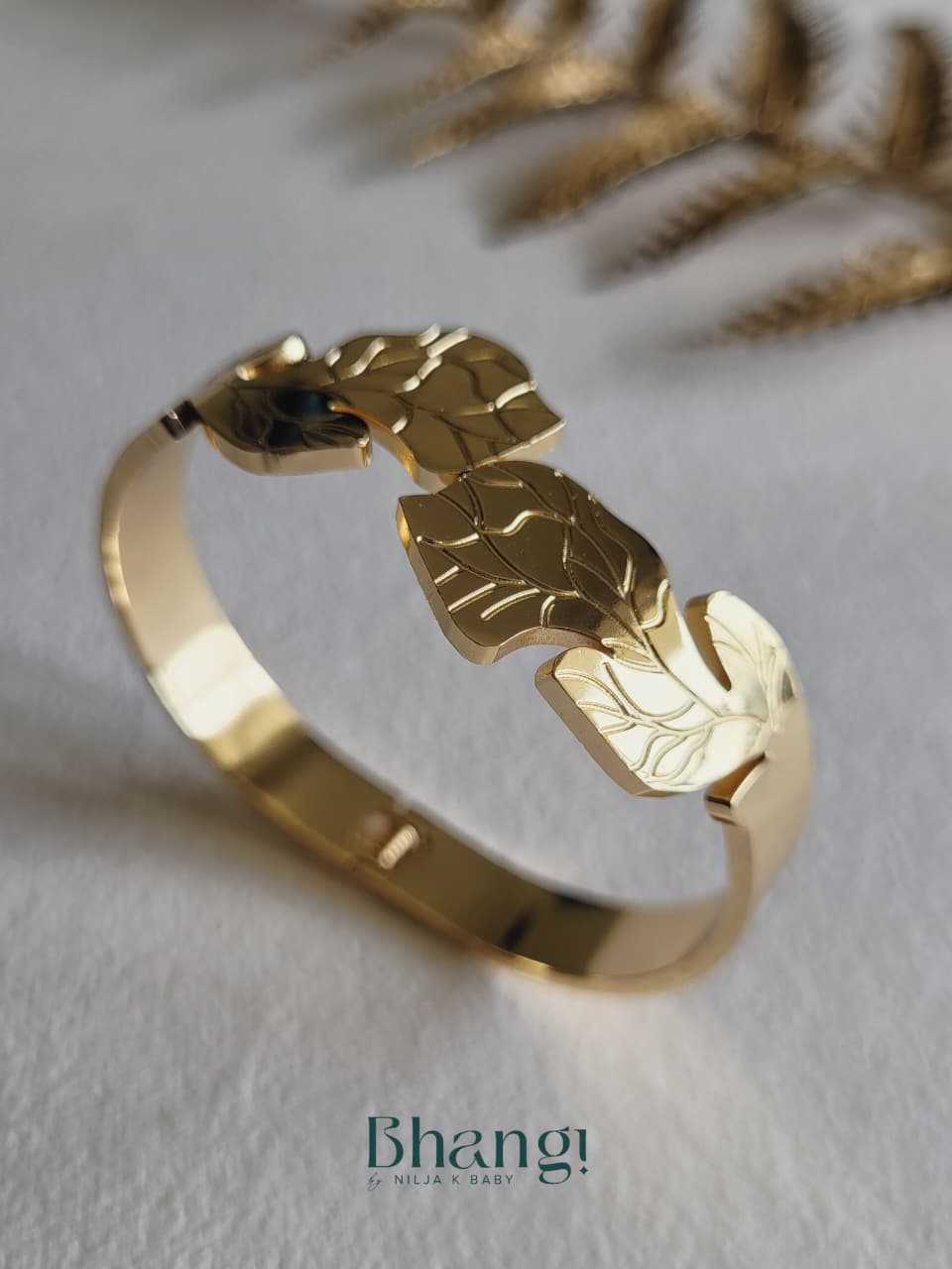 Golden Leaf Harmony Bangle