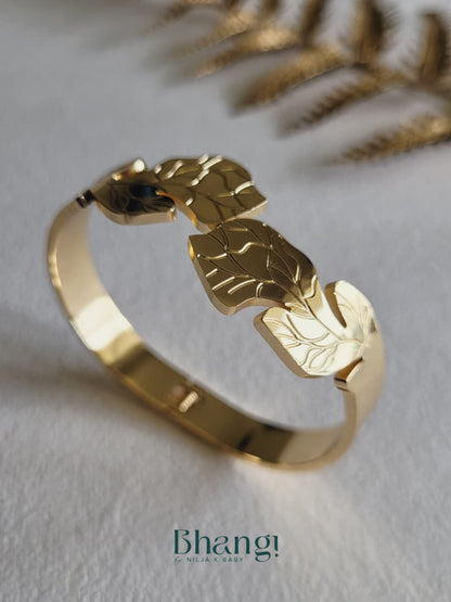Golden Leaf Harmony Bangle