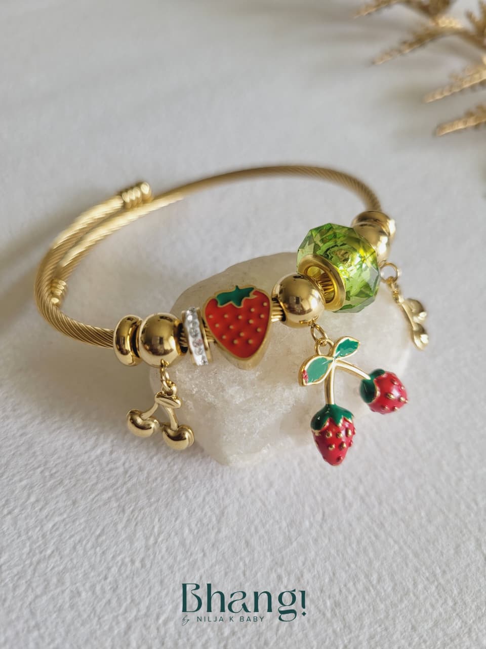 Berry Bliss Charm Bangle