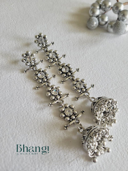 Silver Jhumka Drops